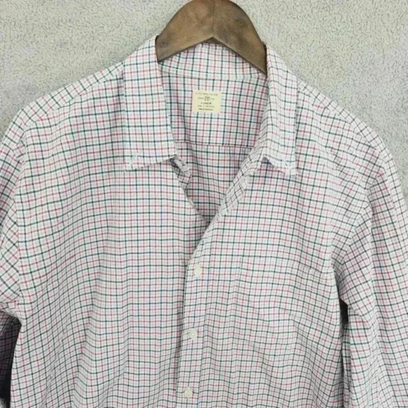 J.Crew Men's Red & Blue‎ Plaid Button-Up  L 12CT - Picture 5 of 6